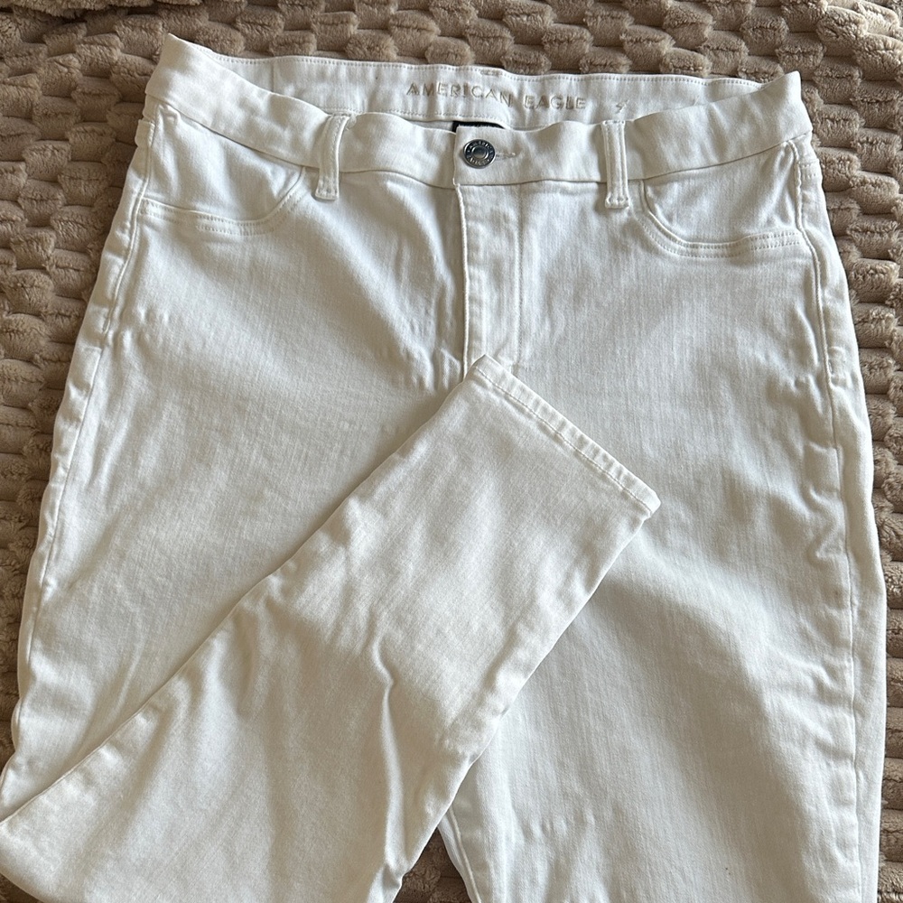American Eagle Outfitters White Stretch Jeans 16 short